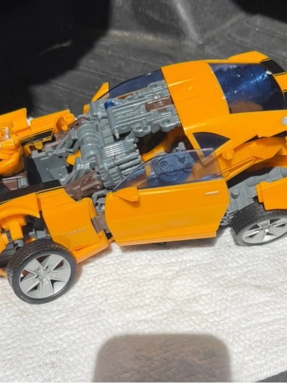 Yellow Transforming Sports Car Toy - Kids Toy